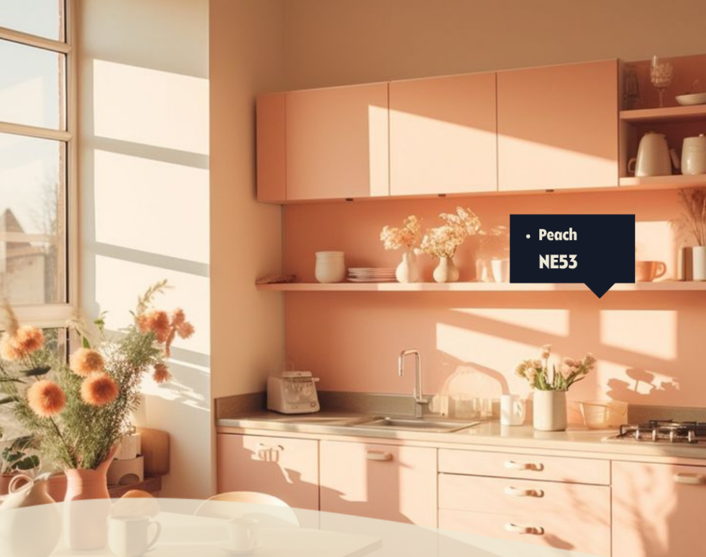 Peach-wrapped kitchen by Wrapstyle Home showing a smooth, modern finish as a painting alternative by WRapstyle Home